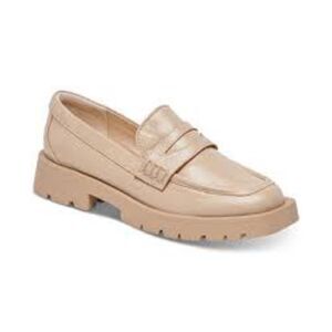 NWOT Dolce Vita Women's Tan Elias Lug Sole Tailored Loafers Size 7.5‎